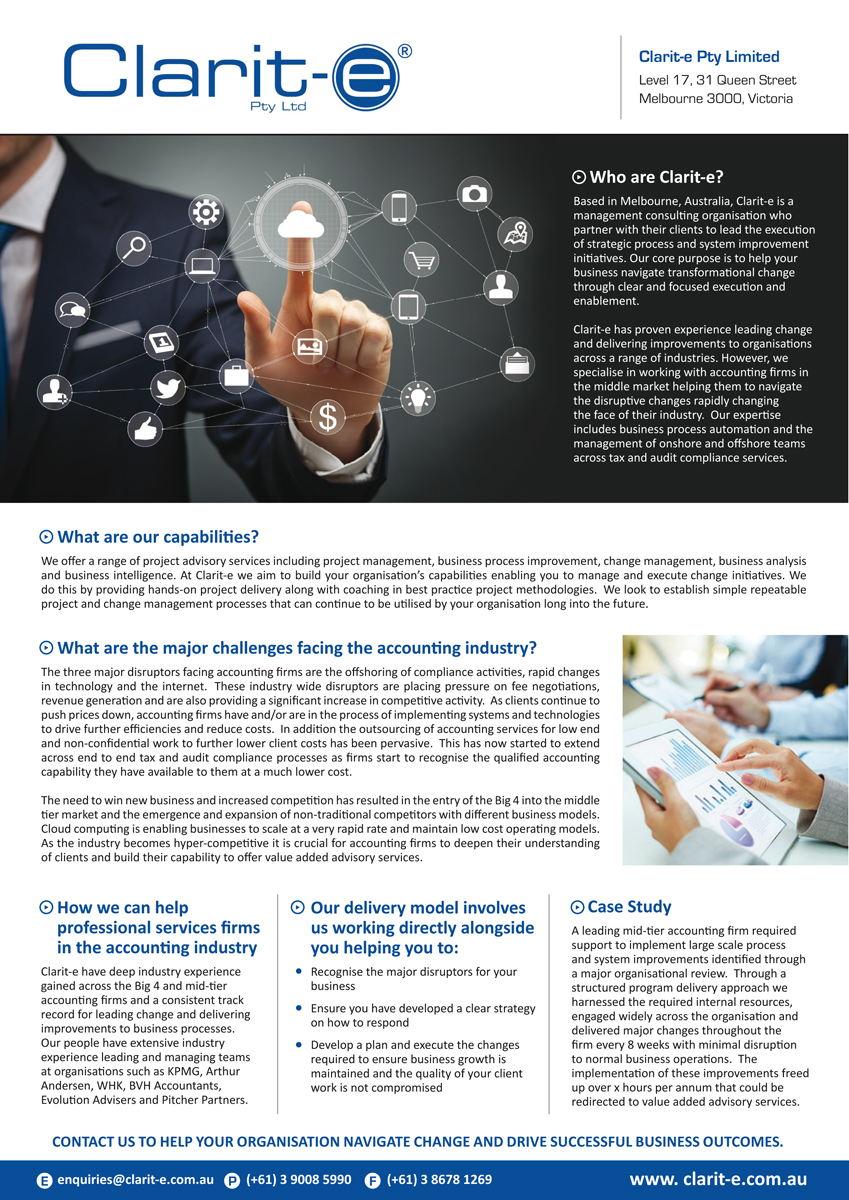 Flyer Design by rkailas for Clarit-e Pty Ltd | Design #5670811