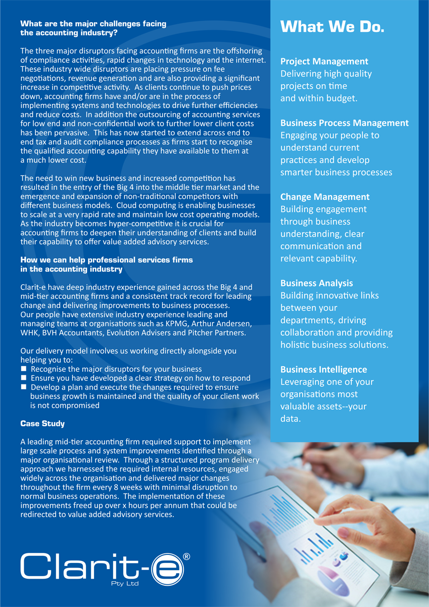 Flyer Design by barinix for Clarit-e Pty Ltd | Design #5611577