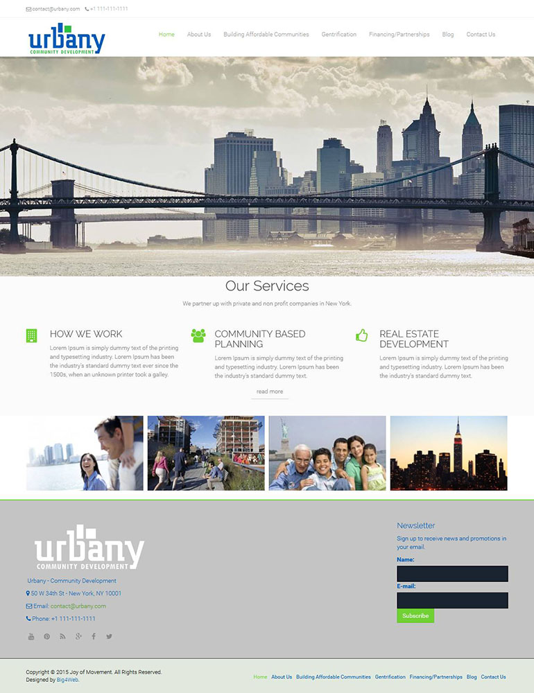 Web Design by Big4Web for Urbany Community Development | Design: #5641930