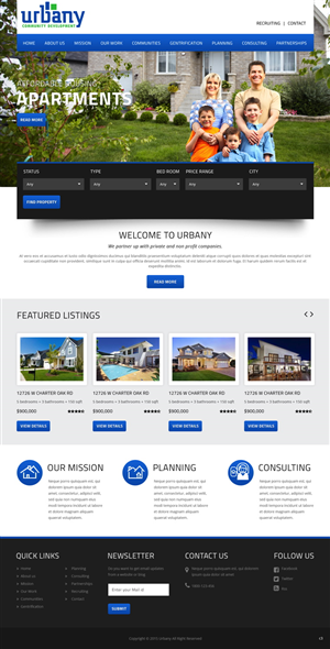Web Design by pb for Urbany Community Development | Design: #5620019
