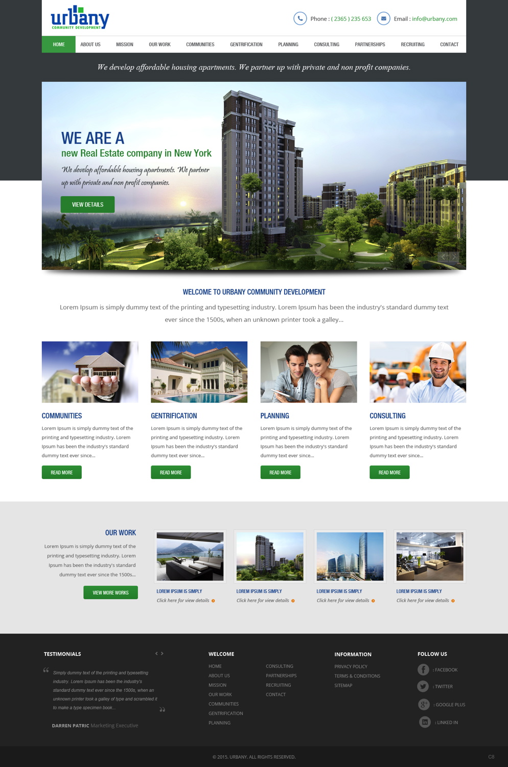 Web Design par pb pour Urbany Community Development | Design #5620025