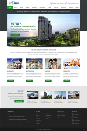 Web Design by pb for Urbany Community Development | Design: #5620025