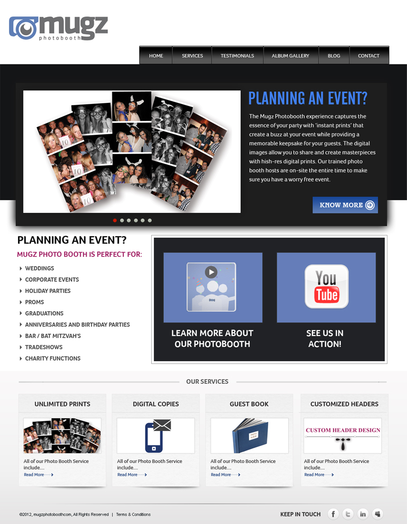 Diseño Wordpress por Expert Designer para Mugz Photobooth | Diseño #1586365