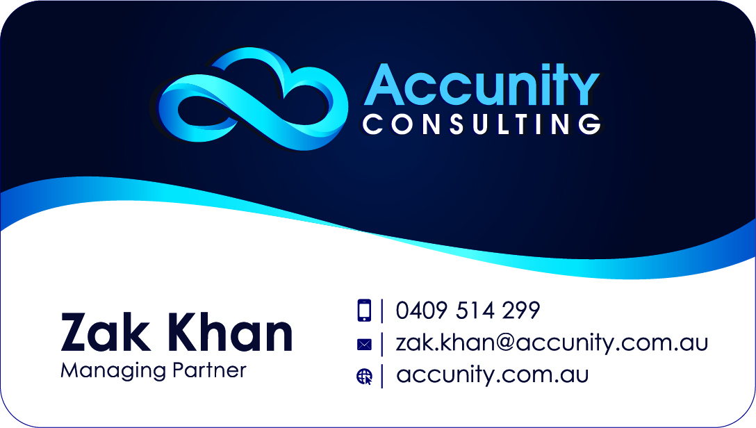 Diseño de Tarjeta de Presentación por Anooshaa para Accunity Consulting  | Diseño #5675459