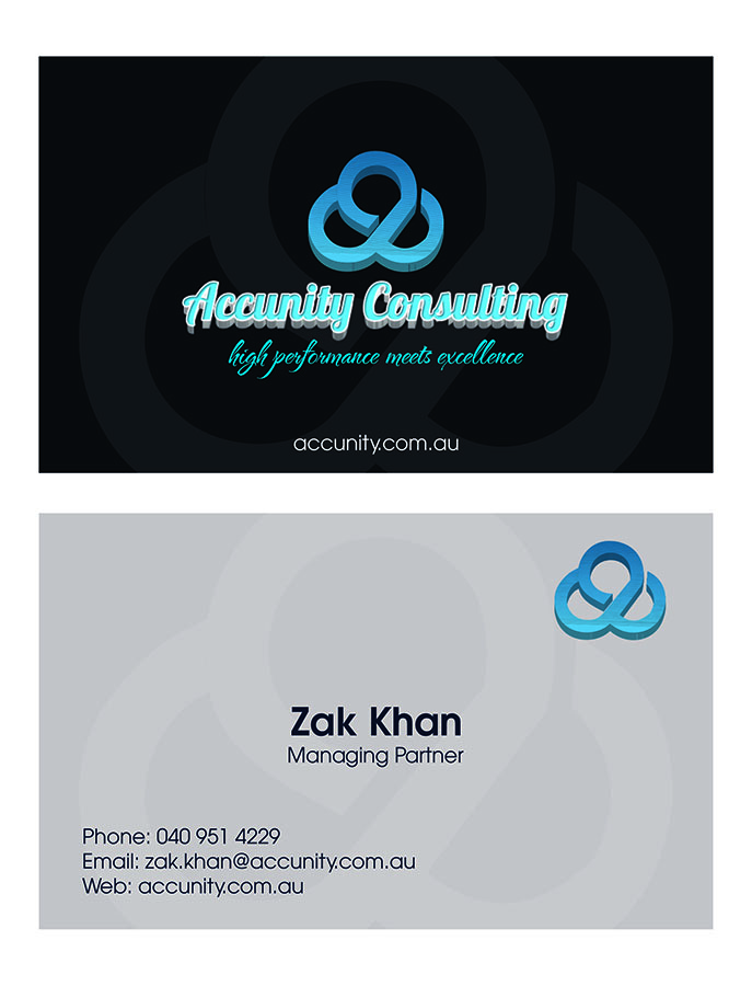 Business Card Design by graphiks4life for Accunity Consulting  | Design #5624877