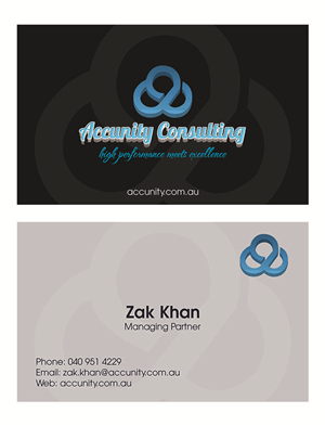Visitenkarten-Design von graphiks4life für Accunity Consulting  | Design #5624877