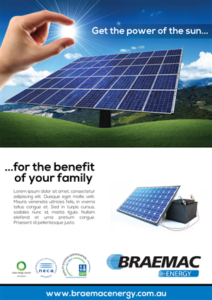 Solar Power and Power Storage Advertisement for Newpaper and mailer | Advertisement Design by JCR