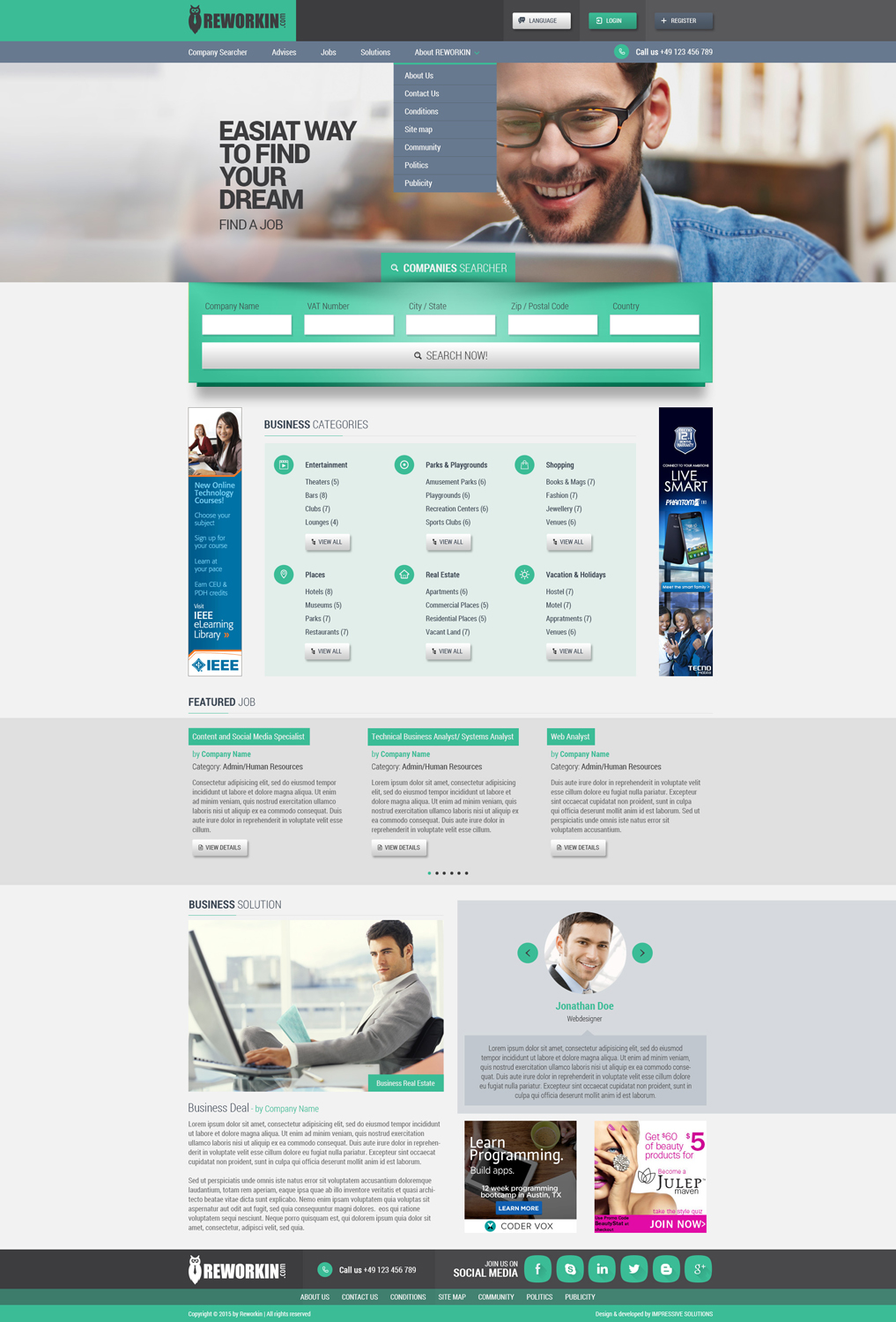 Web-Design von Impressive Sol für dieses Projekt | Design #5623873
