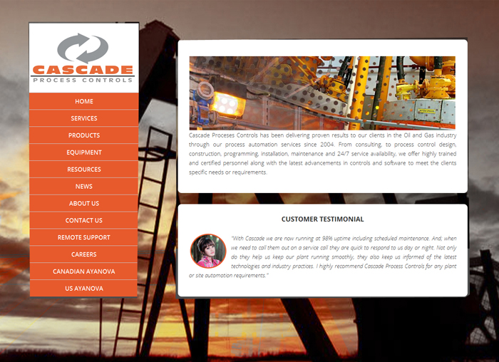 Web Design by Abikasirajan for Cascade Process Controls | Design #5717075