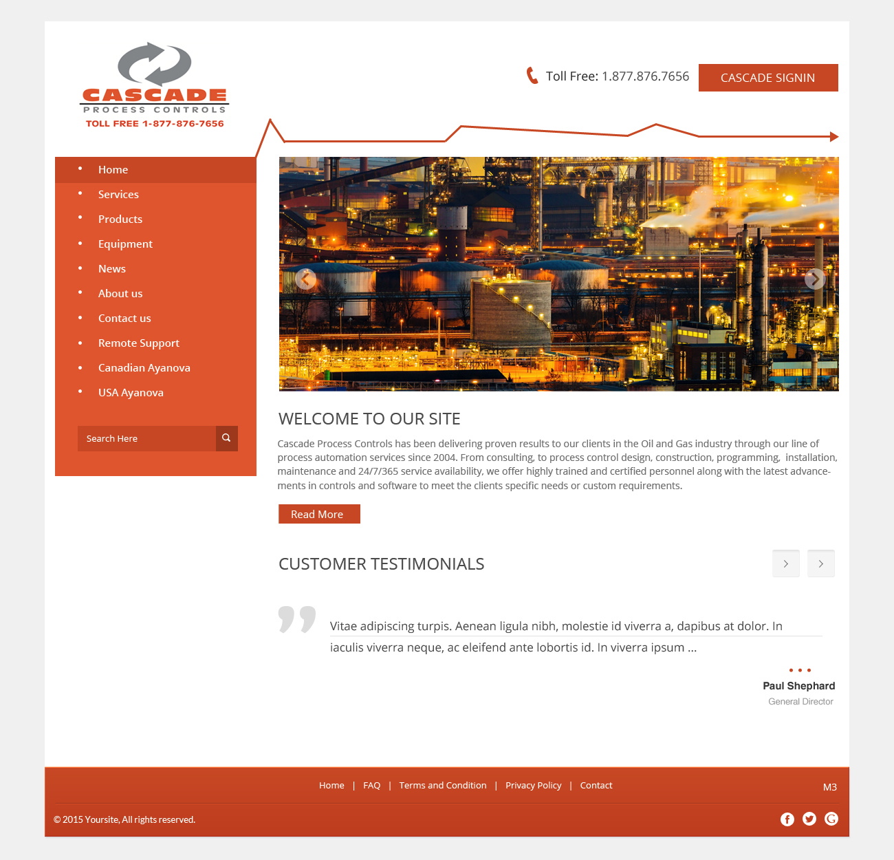 Web Design by pb for Cascade Process Controls | Design #5619628