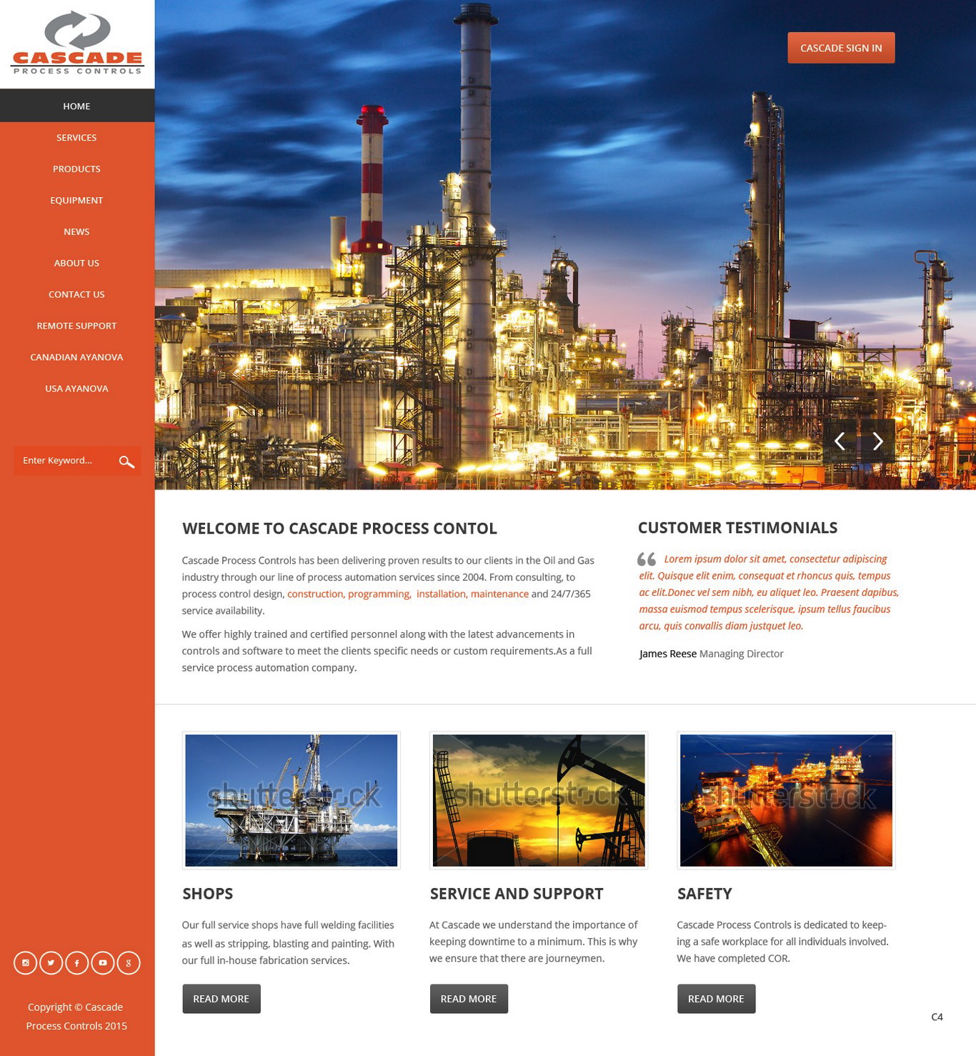 Web Design by pb for Cascade Process Controls | Design #5619633