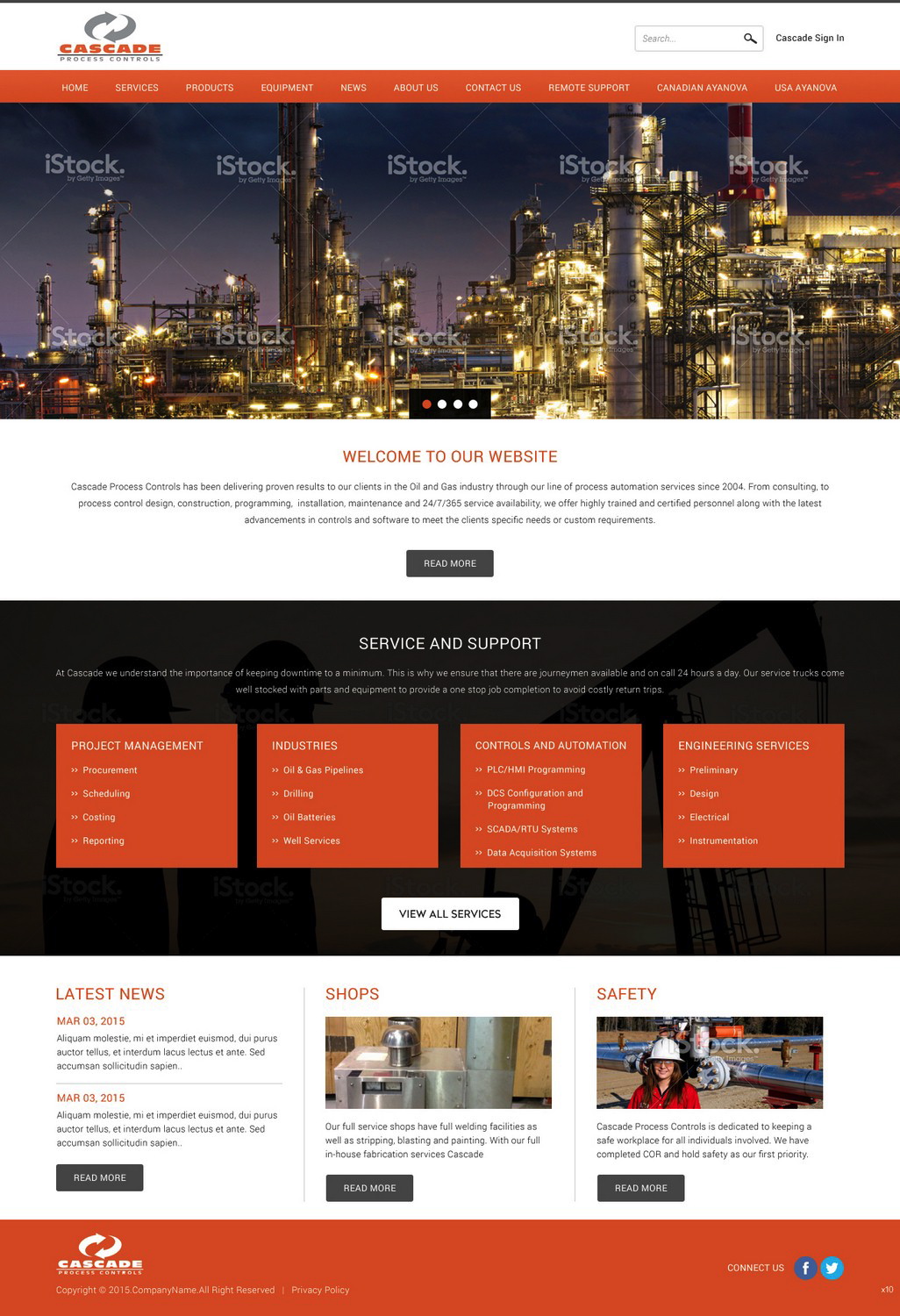 Web Design by pb for Cascade Process Controls | Design #5630569
