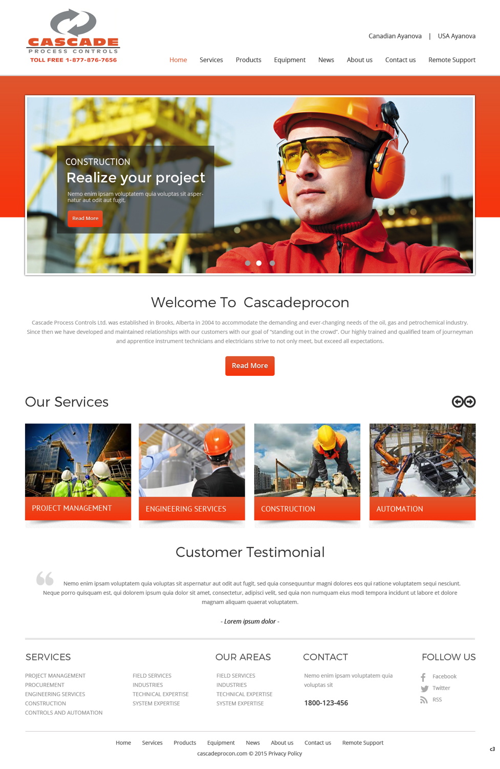 Diseño Web por pb para Cascade Process Controls | Diseño: #5630572