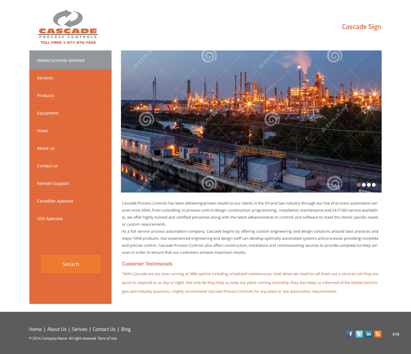 Web Design by pb for Cascade Process Controls | Design #5630587