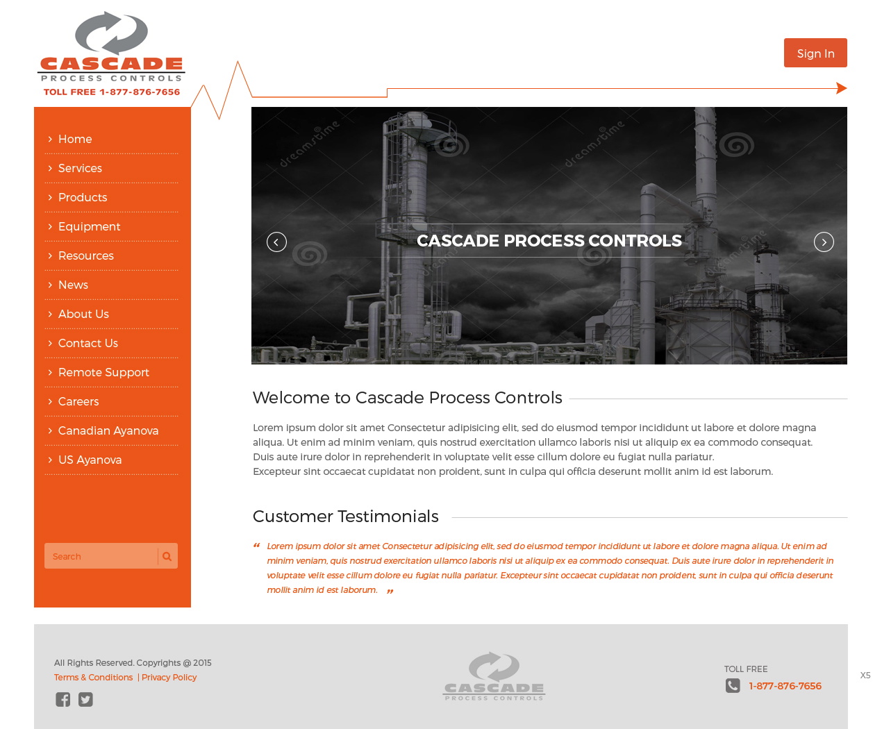 Web Design by pb for Cascade Process Controls | Design #5630591
