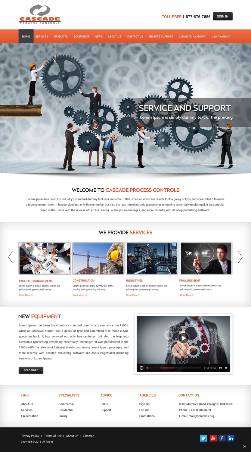Web Design by pb for Cascade Process Controls | Design #5630595
