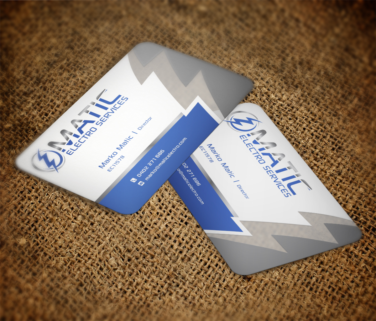 Business Card Design by MT for Matic Electro Services | Design #5615073