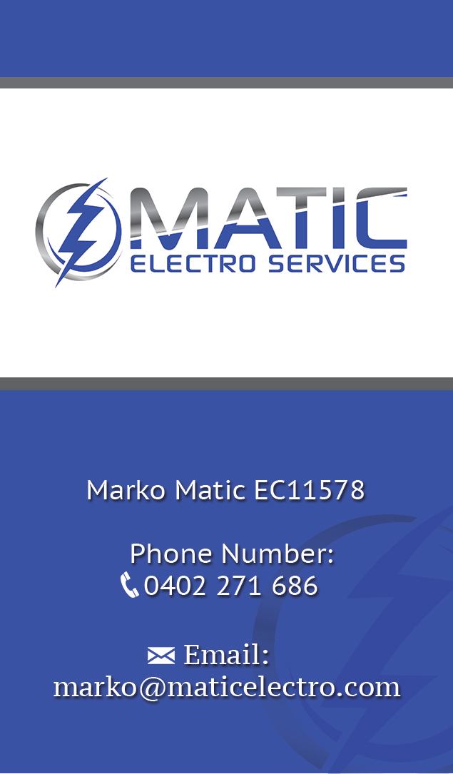 Design de Carte de Visite par kbrooksdesigns21 pour Matic Electro Services | Design #5638451