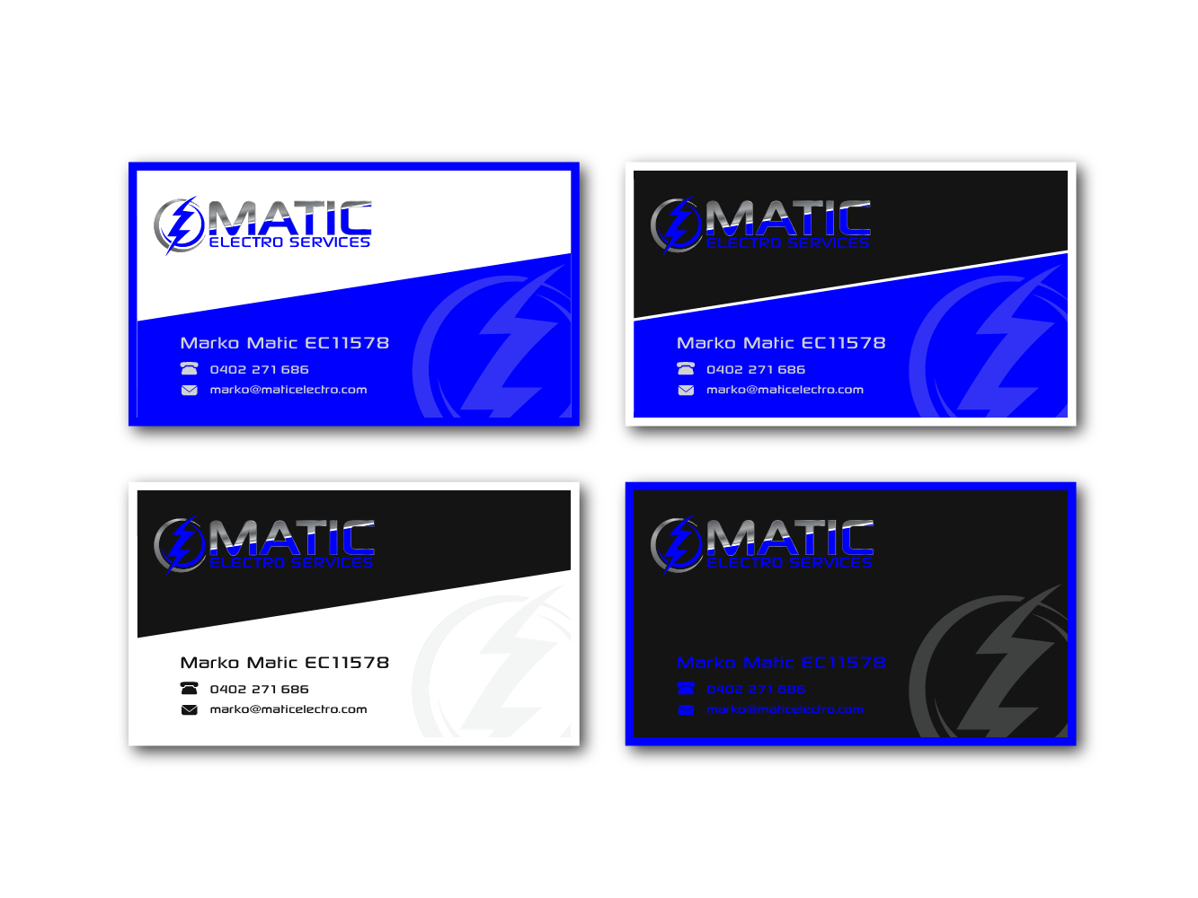 Business Card Design by dhamkith for Matic Electro Services | Design #5629227