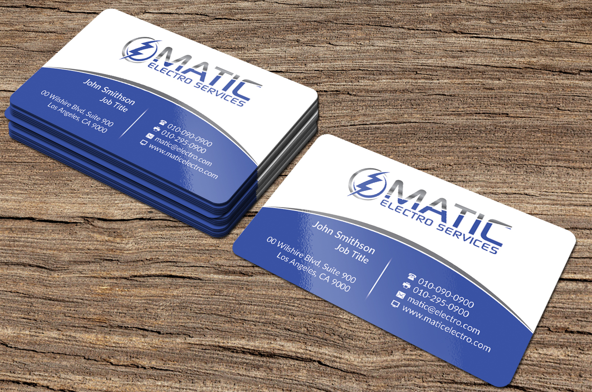Diseño de Tarjeta de Presentación por nuhanenterpriseIT para Matic Electro Services | Diseño #5608400