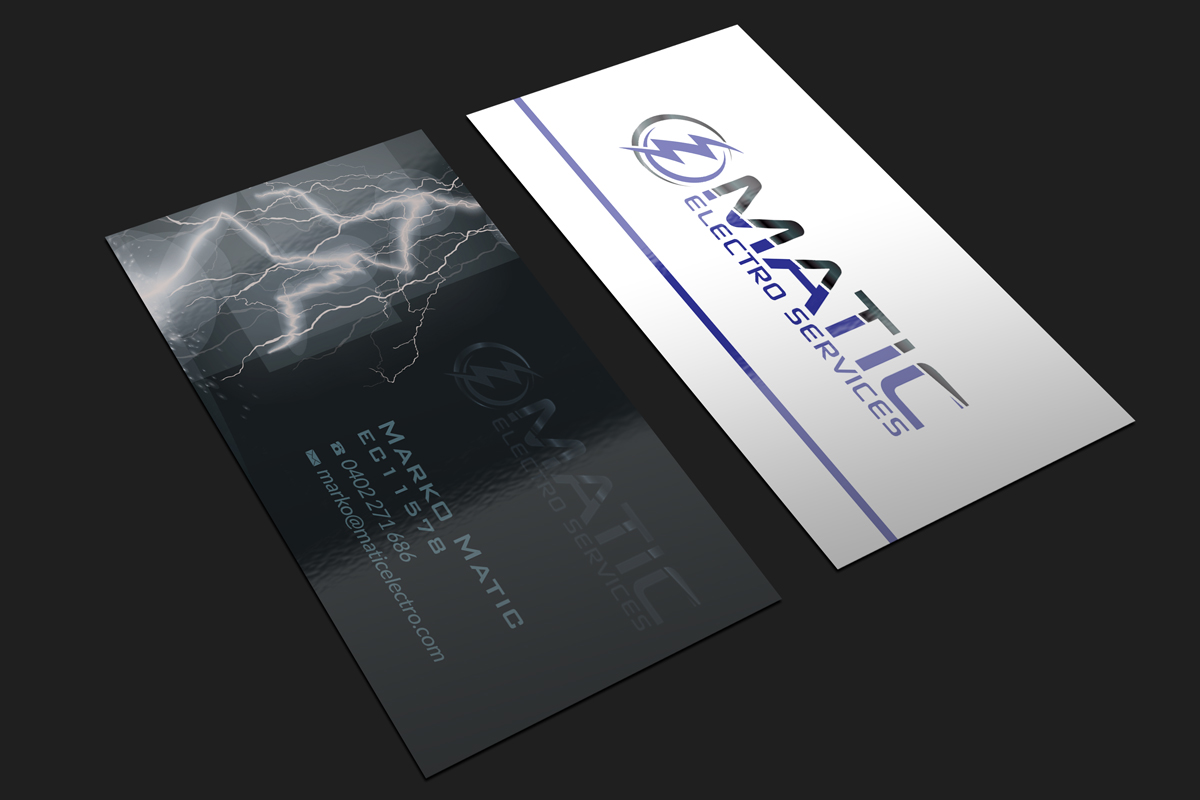 Business Card Design by Riz' for Matic Electro Services | Design #5623454