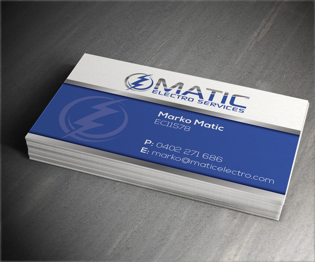 Diseño de Tarjeta de Presentación por Drumbi para Matic Electro Services | Diseño #5610156