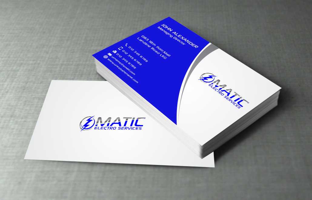 Business Card Design by szabist for Matic Electro Services | Design #5616790