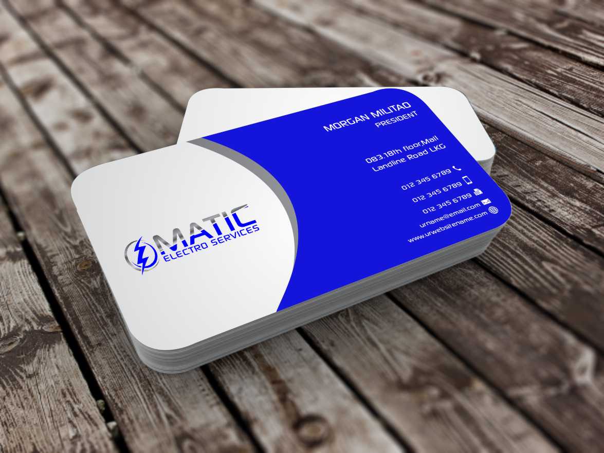 Business Card Design by szabist for Matic Electro Services | Design #5616801