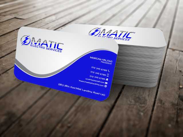 Business Card Design by szabist for Matic Electro Services | Design #5616802