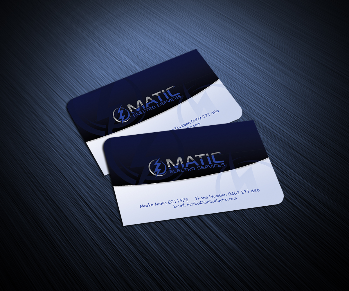 Business Card Design by Ganbold.Ch for Matic Electro Services | Design #5646899