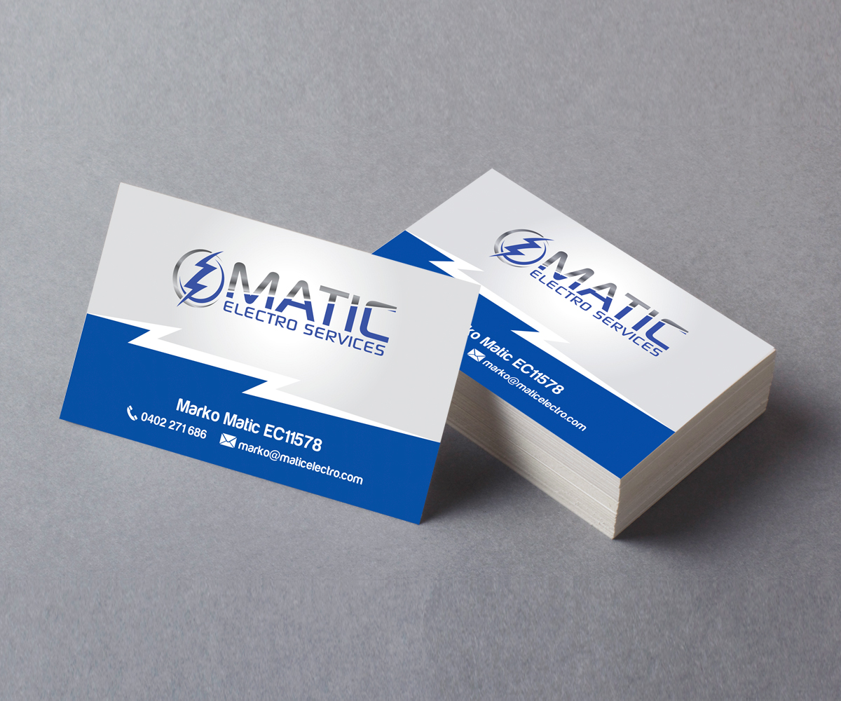Business Card Design by cherylho for Matic Electro Services | Design #5630022