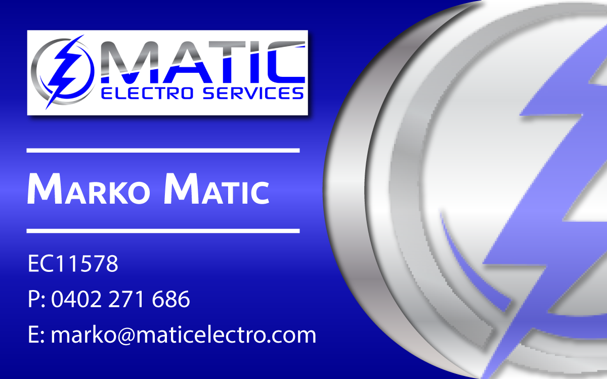 Business Card Design by cloudx.designs for Matic Electro Services | Design #5647697