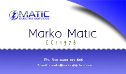 Diseño de Tarjeta de Presentación por Devaliya para Matic Electro Services | Diseño #5608313