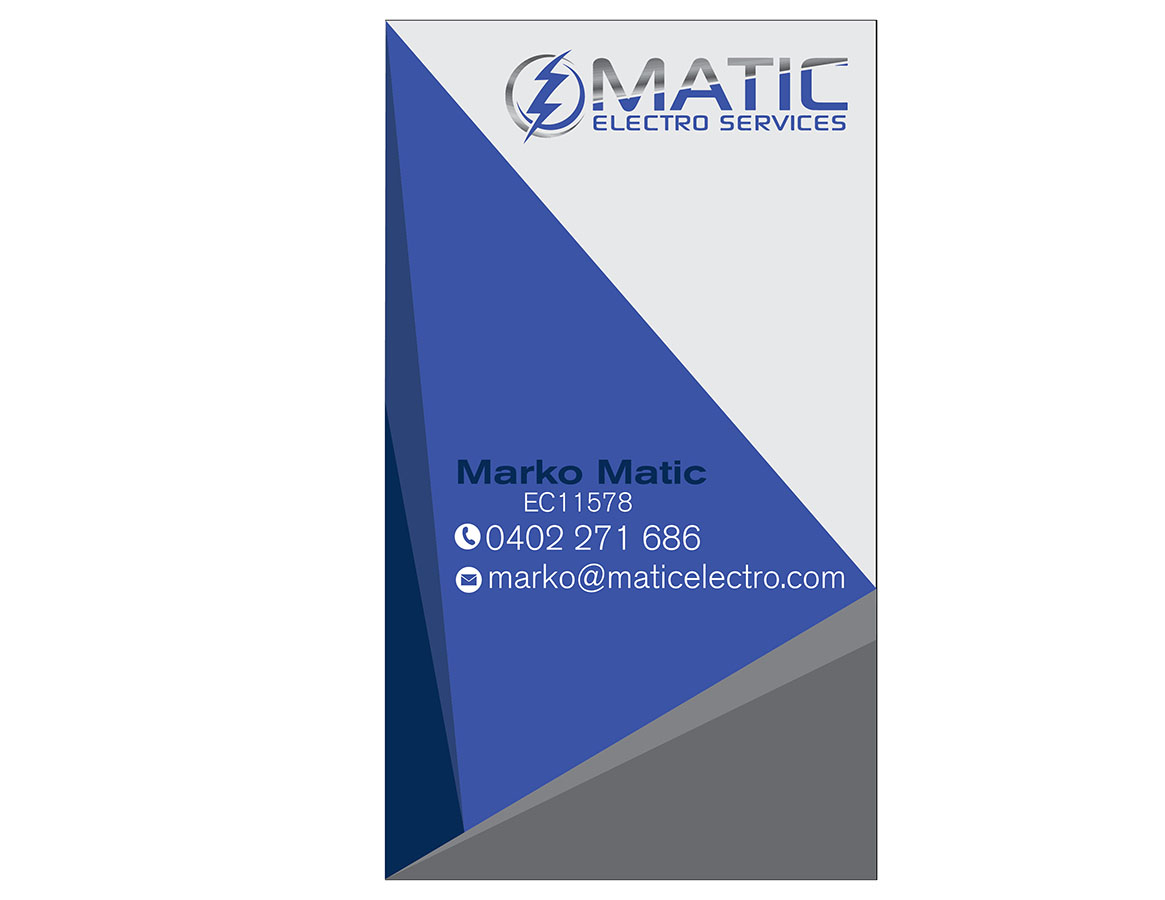 Diseño de Tarjeta de Presentación por Tatiana.Chamorro para Matic Electro Services | Diseño #5629764