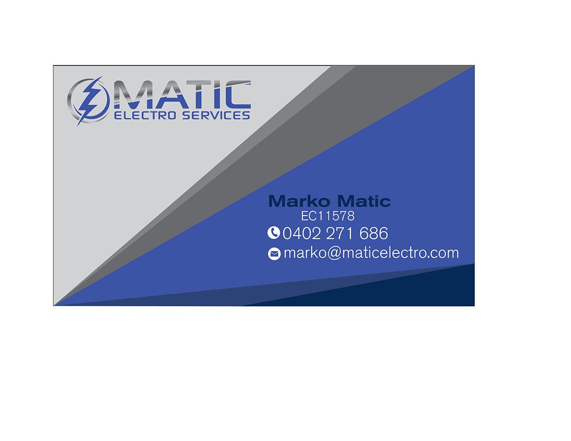 Diseño de Tarjeta de Presentación por Tatiana.Chamorro para Matic Electro Services | Diseño #5629765