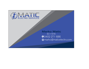MATIC ELECTRO SERVICES needs a vibrant design for electrical contracting work. | Diseño de Tarjeta de Presentación por Tatiana.Chamorro
