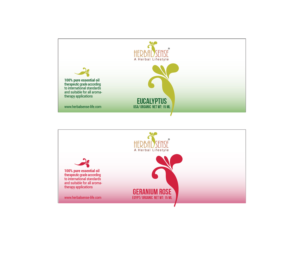 Aromatherapy product co needs a pre-set label stickers for essential oil bottle | Graphic Design by Fk_Design