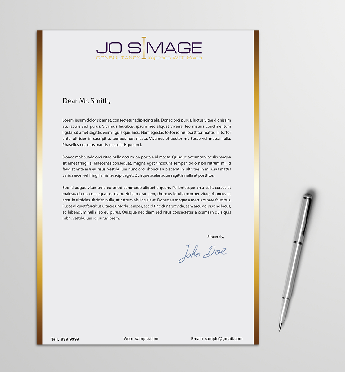 Letterhead Design by Armin Shohrati for this project | Design #5610191