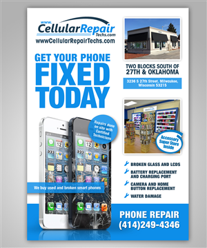 Cellular Repair Retail Store Flyer/Postcards  | Design de Brochure par jeffdefy