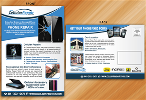 Cellular Repair Retail Store Flyer/Postcards  | Brochure Design by Sarmishtha Chattopadhyay_loginchange
