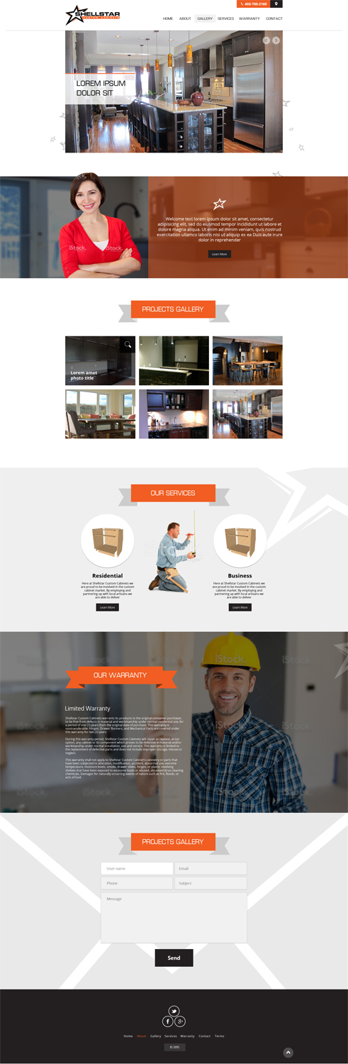 Web Design par AVROM pour Shellstar Custom Cabinets LTD | Design #5649677