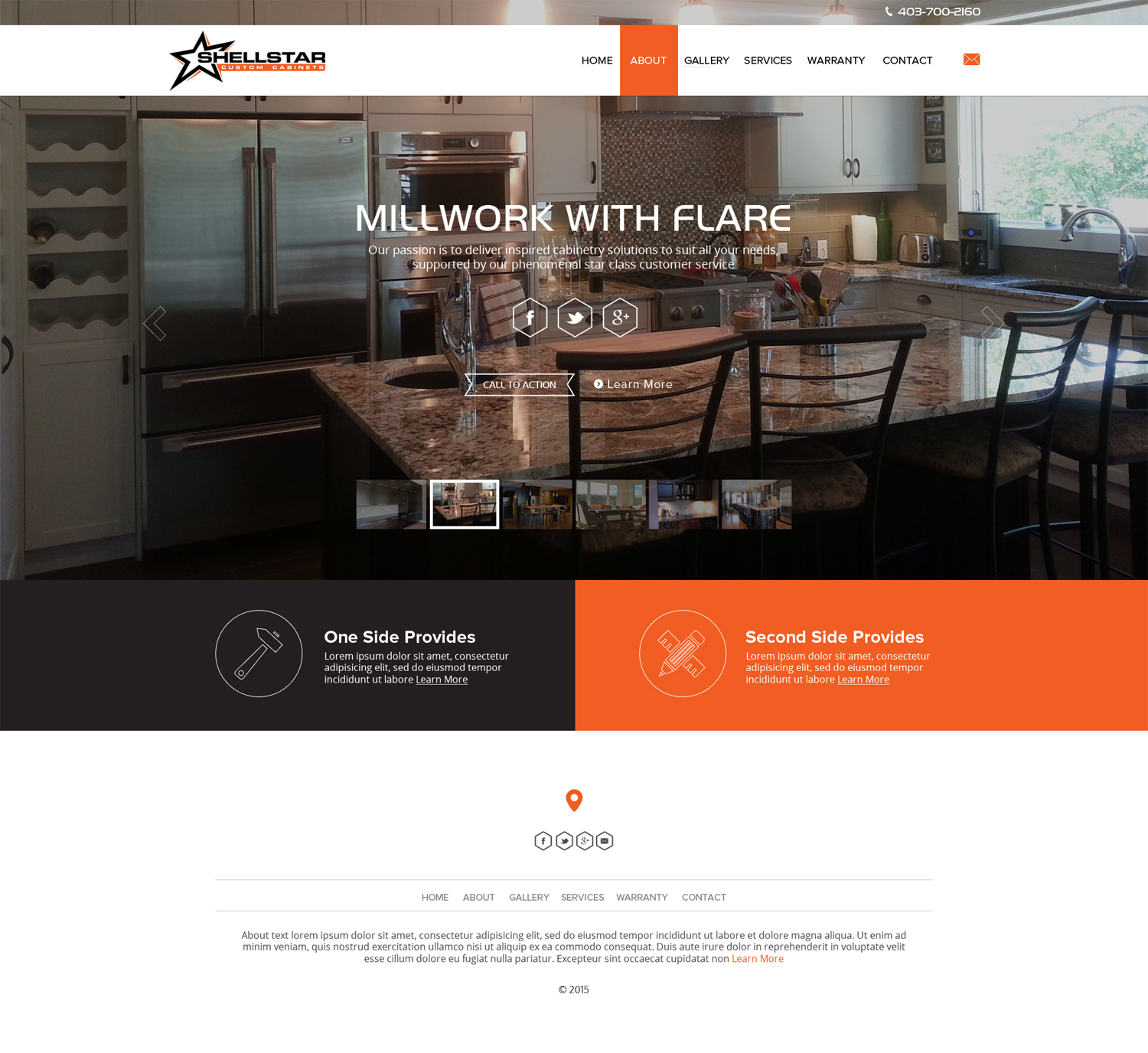 Web Design by AVROM for Shellstar Custom Cabinets LTD | Design #5654561