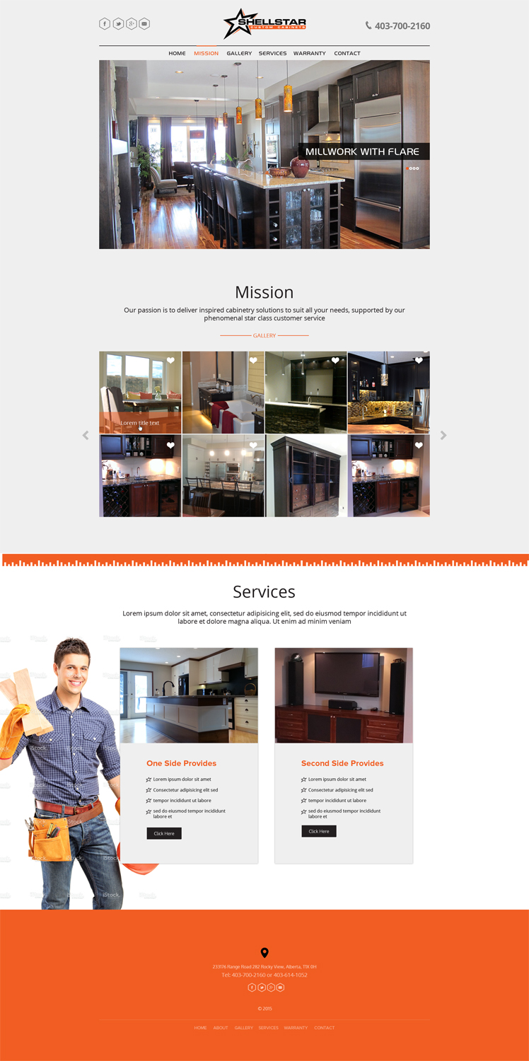 Web Design by AVROM for Shellstar Custom Cabinets LTD | Design #5655705