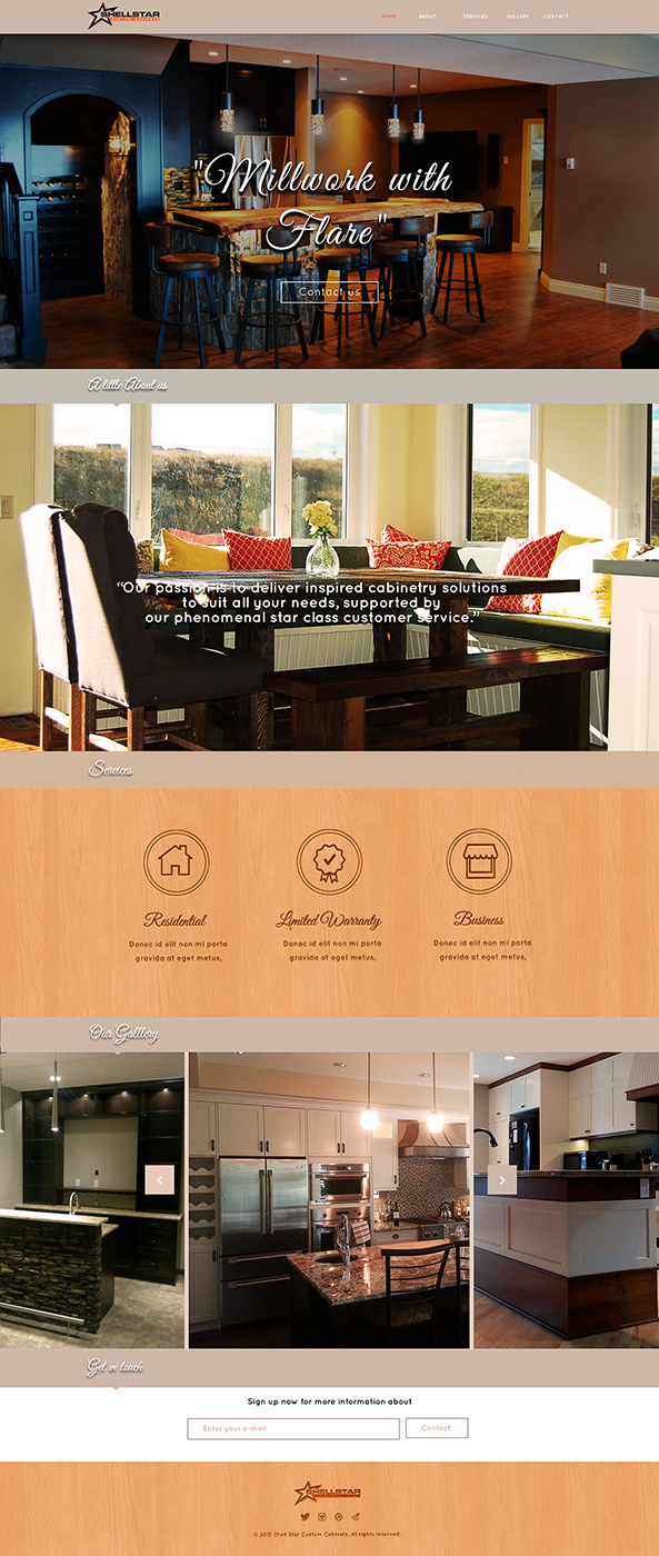 Diseño Web por Luzmiladdl para Shellstar Custom Cabinets LTD | Diseño #5649676