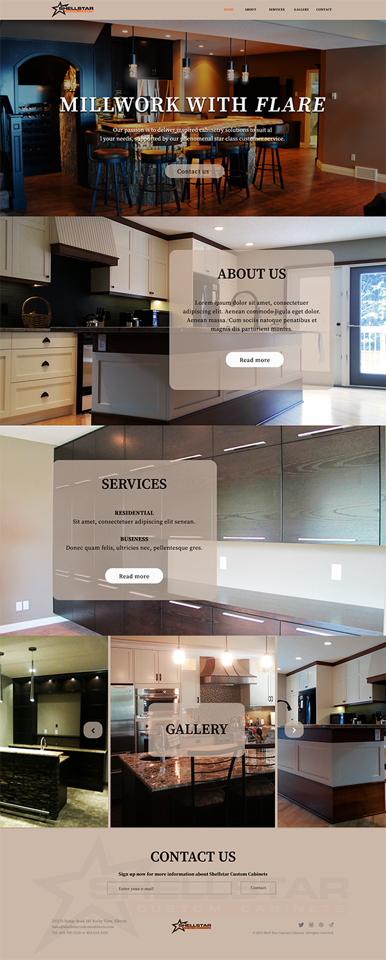 Web Design by Luzmiladdl for Shellstar Custom Cabinets LTD | Design: #5667389