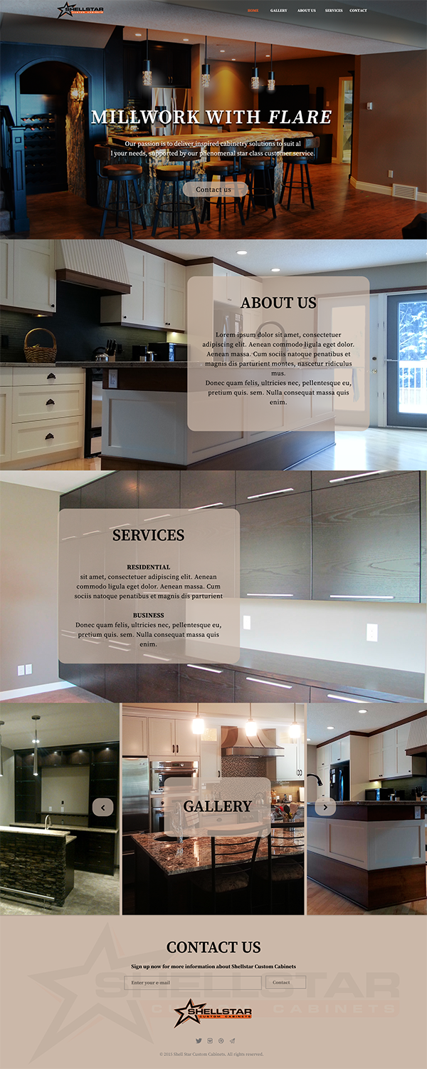 Web Design by Luzmiladdl for Shellstar Custom Cabinets LTD | Design #5808414