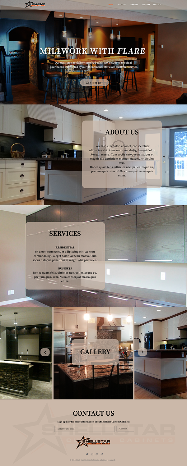 Web Design by Luzmiladdl for Shellstar Custom Cabinets LTD | Design #5808436