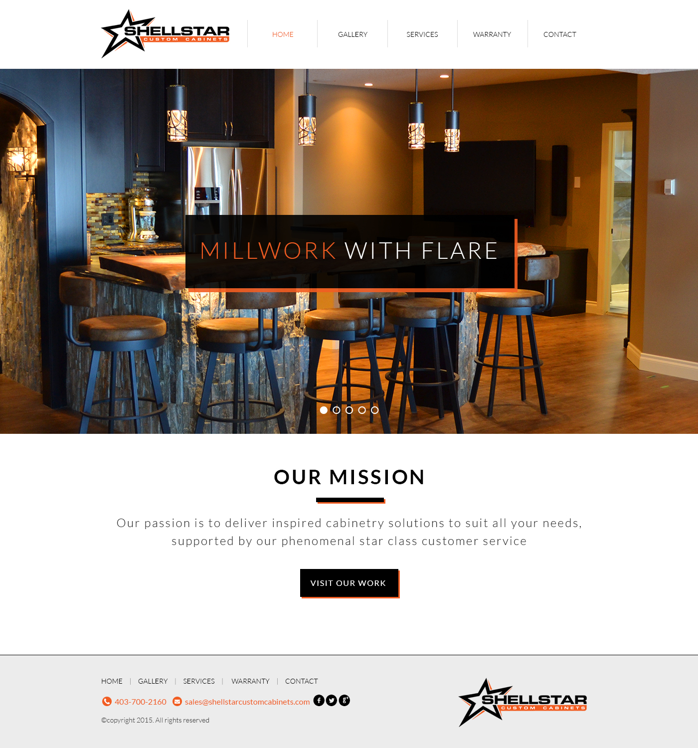 Web Design by SJ for Shellstar Custom Cabinets LTD | Design #5615998