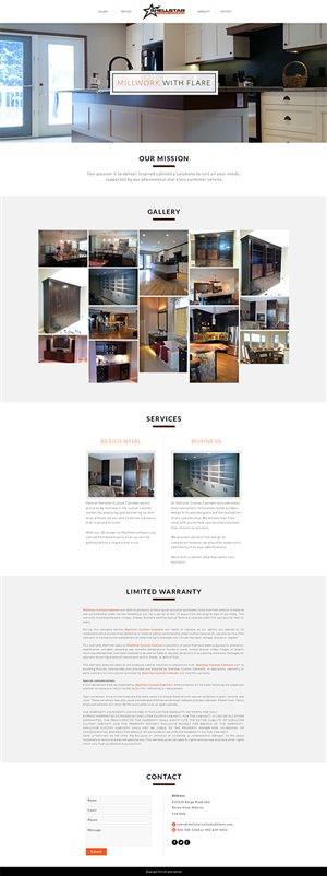 Web Design par SJ pour Shellstar Custom Cabinets LTD | Design #5626427