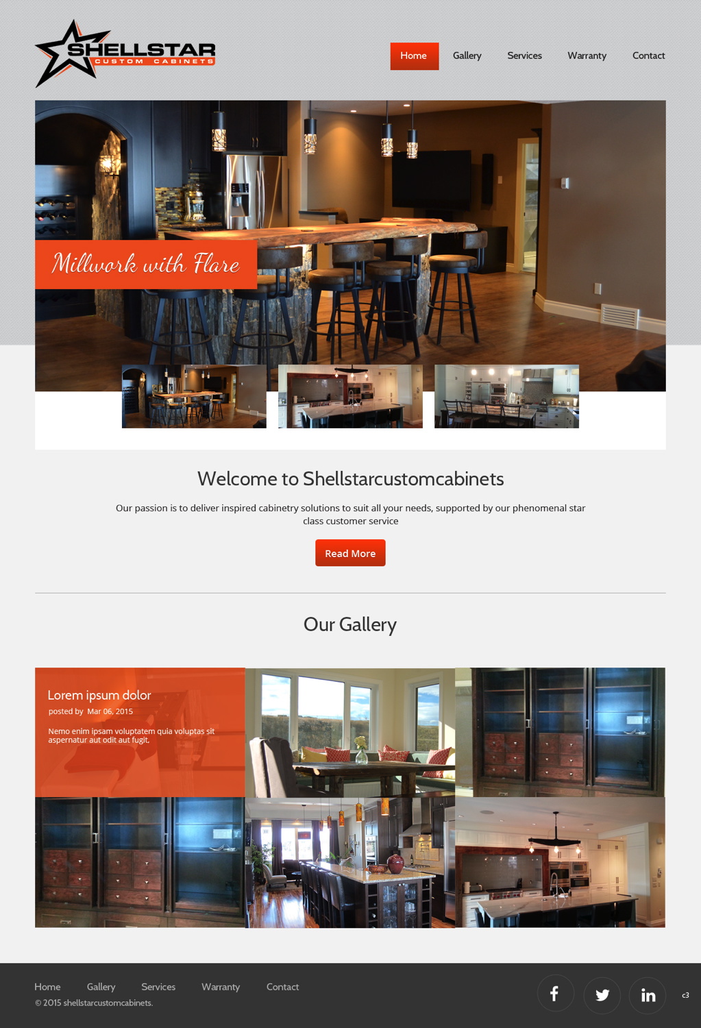 Web Design by pb for Shellstar Custom Cabinets LTD | Design #5631552